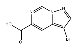 3-溴吡唑[1,5-C]嘧啶-5-羧酸 结构式