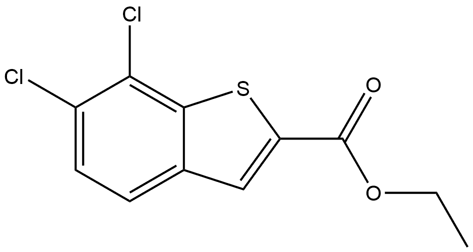 Ethyl 6,7-dichlorobenzo[b]thiophene-2-carboxylate 结构式