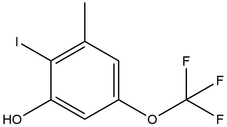 2-碘-3-甲基-5-(三氟甲氧基)苯酚 结构式