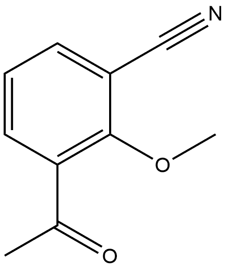 3-乙酰基-2-甲氧基苄腈 结构式