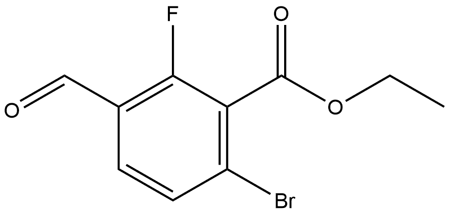 Ethyl 6-bromo-2-fluoro-3-formylbenzoate 结构式