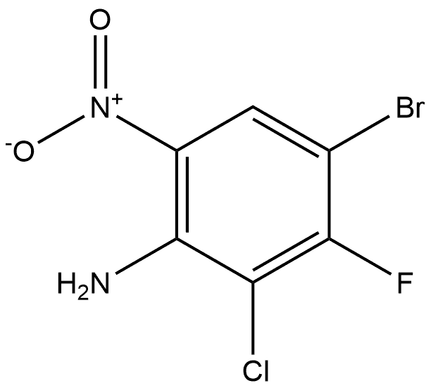 4-溴-2-氯-3-氟-6-硝基苯胺 结构式