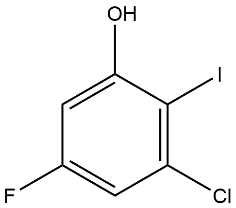 3-氯-5-氟-2-碘苯酚 结构式