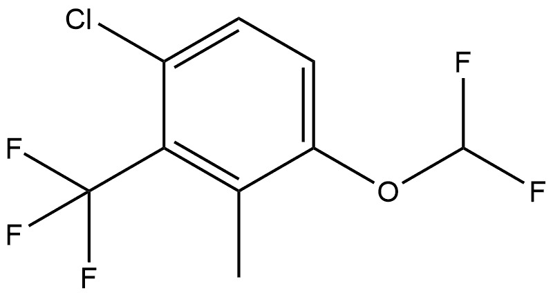1-Chloro-4-(difluoromethoxy)-3-methyl-2-(trifluoromethyl)benzene 结构式