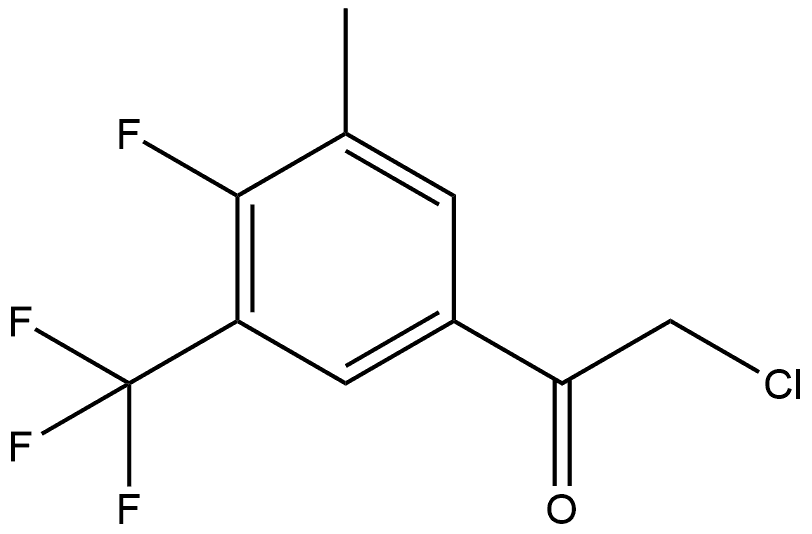 2-Chloro-1-[4-fluoro-3-methyl-5-(trifluoromethyl)phenyl]ethanone 结构式