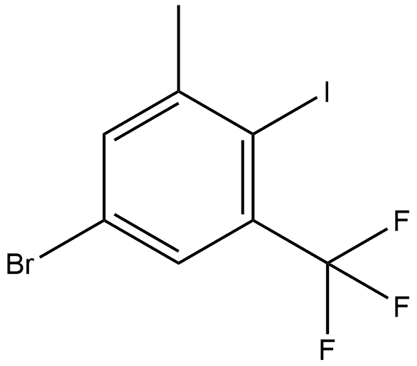5-Bromo-2-iodo-1-methyl-3-(trifluoromethyl)benzene 结构式