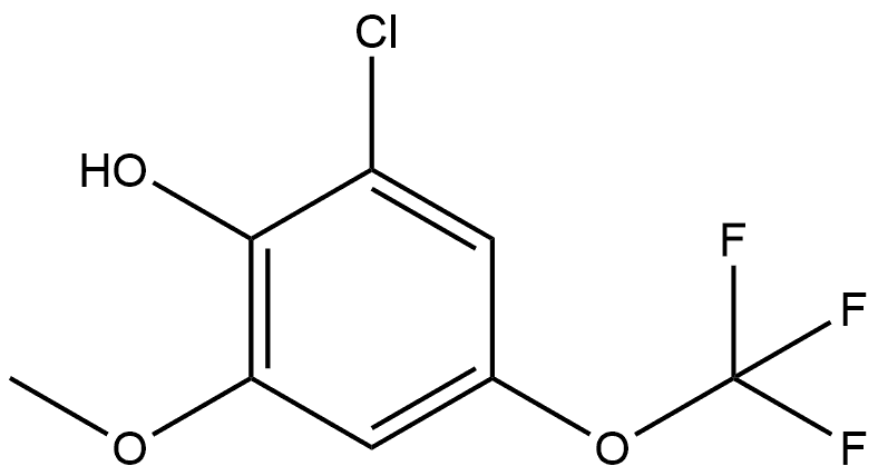 2-Chloro-6-methoxy-4-(trifluoromethoxy)phenol 结构式