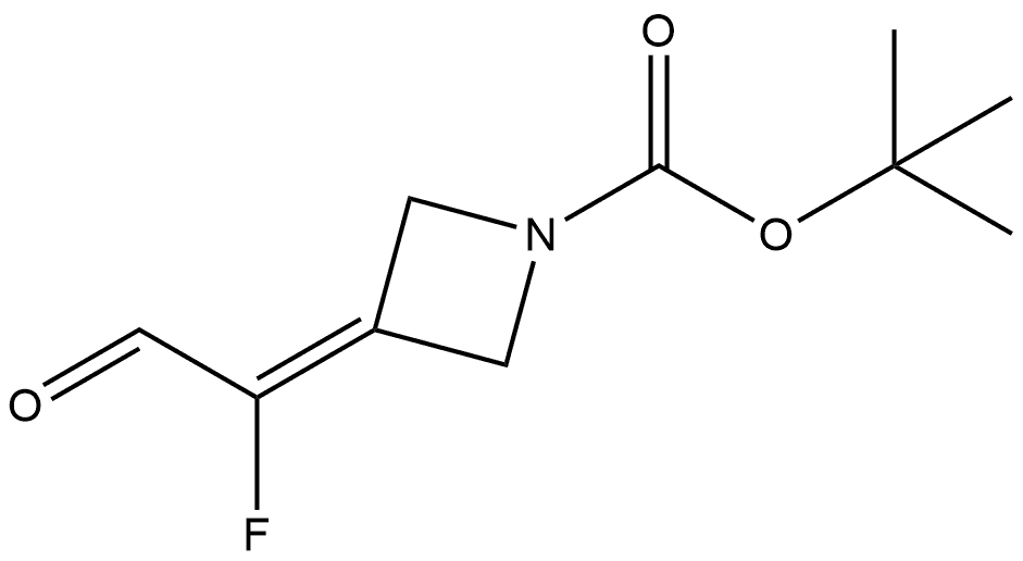 3-(1-氟-2-氧亚乙基)氮杂环丁烷-1-羧酸叔丁酯 结构式