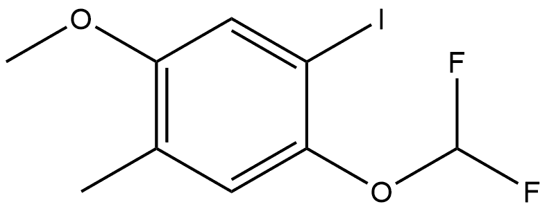 1-(Difluoromethoxy)-2-iodo-4-methoxy-5-methylbenzene 结构式
