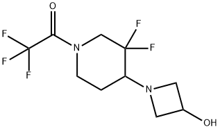 Ethanone, 1-[3,3-difluoro-4-(3-hydroxy-1-azetidinyl)-1-piperidinyl]-2,2,2-trifluoro- 结构式