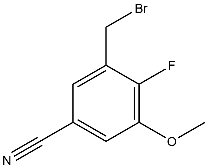 3-(Bromomethyl)-4-fluoro-5-methoxybenzonitrile 结构式