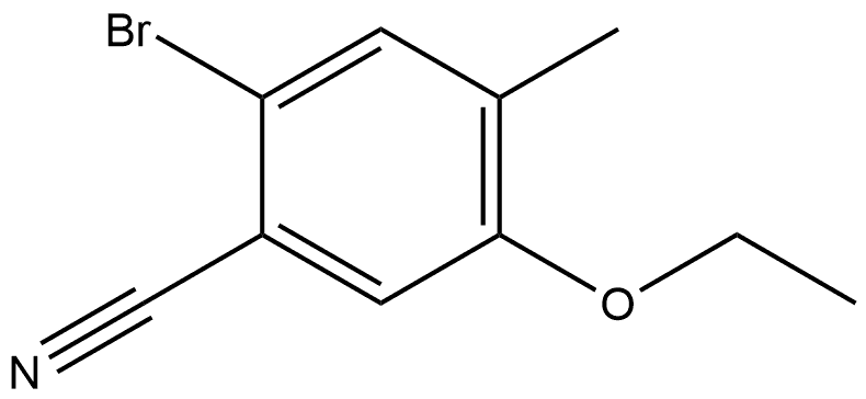 2-Bromo-5-ethoxy-4-methylbenzonitrile 结构式