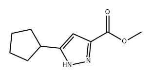 5-环戊基-1H-吡唑-3-羧酸甲酯 结构式