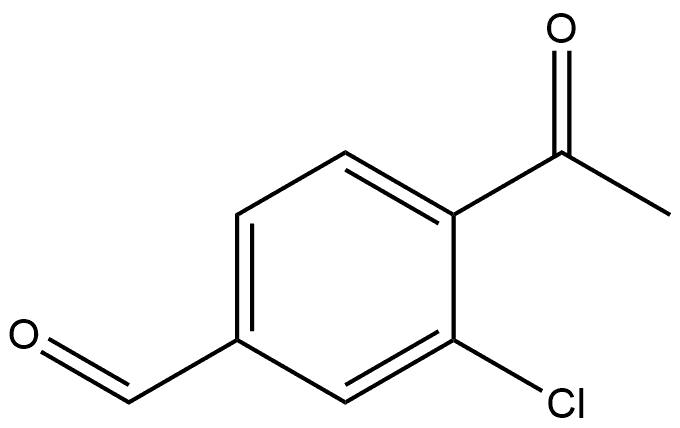 4-乙酰基-3-氯苯甲醛 结构式