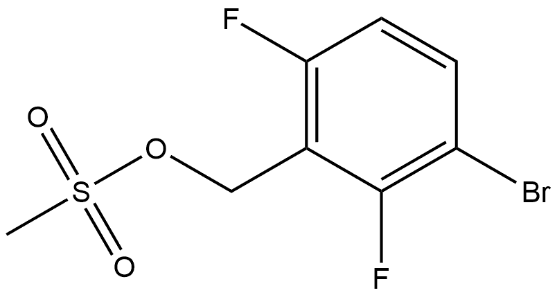 Benzenemethanol, 3-bromo-2,6-difluoro-, 1-methanesulfonate 结构式