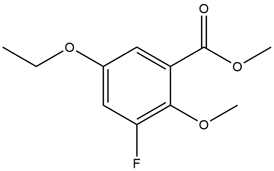 Methyl 5-ethoxy-3-fluoro-2-methoxybenzoate 结构式