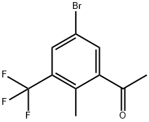 1-(5-溴-2-甲基-3-(三氟甲基)苯基)乙-1-酮 结构式