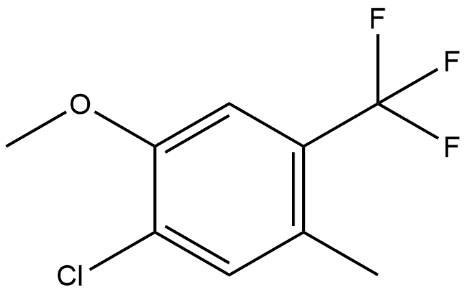 1-Chloro-2-methoxy-5-methyl-4-(trifluoromethyl)benzene 结构式