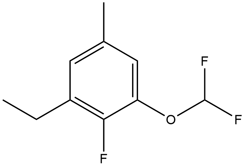1-(Difluoromethoxy)-3-ethyl-2-fluoro-5-methylbenzene 结构式