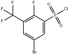 5-Bromo-2-fluoro-3-(trifluoromethyl)benzenesulfonyl chloride 结构式