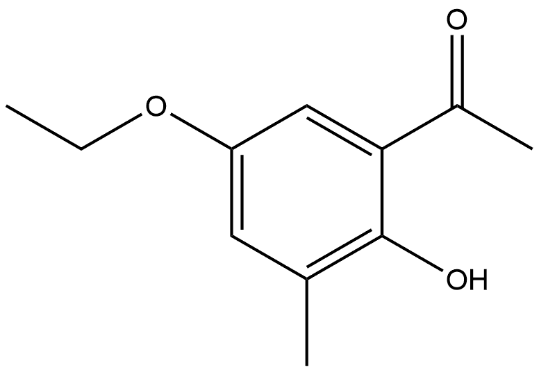 1-(5-Ethoxy-2-hydroxy-3-methylphenyl)ethanone 结构式