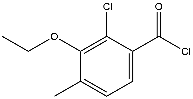 2-Chloro-3-ethoxy-4-methylbenzoyl chloride 结构式