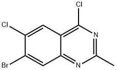 7-溴-4,6-二氯-2-甲基喹唑啉 结构式