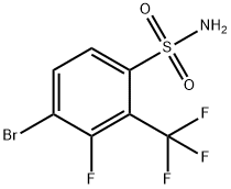 4-溴-3-氟-2-(三氟甲基)苯磺酰胺 结构式