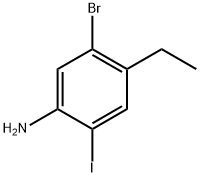 5-溴-4-乙基-2-碘苯胺 结构式