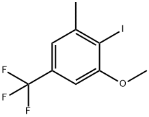 2-碘-1-甲氧基-3-甲基-5-(三氟甲基)苯 结构式