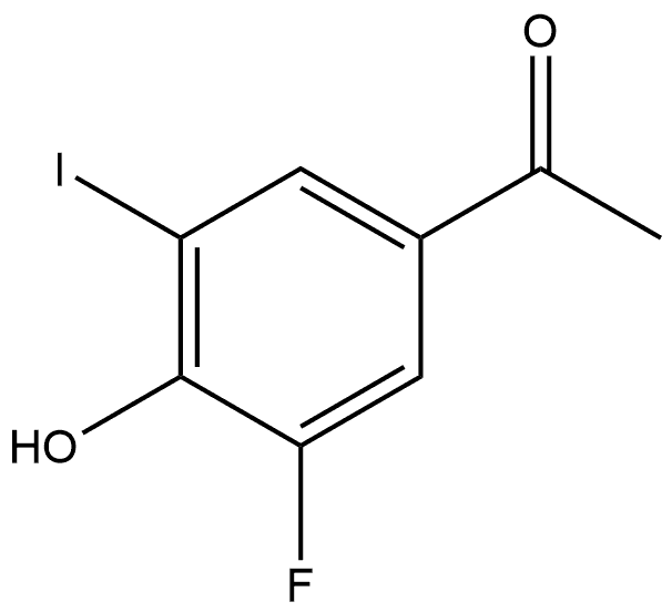 3-氟-4-羟基-5-碘苯乙酮 结构式