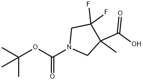 1-(1,1-二甲基乙基)4,4-二氟-3-甲基-1,3-吡咯烷二羧酸酯 结构式