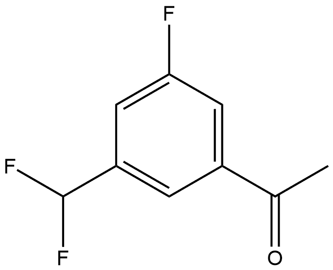 1-[3-(Difluoromethyl)-5-fluorophenyl]ethanone 结构式