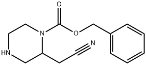 1-CBZ-2-(氰基甲基)哌嗪盐酸盐 结构式
