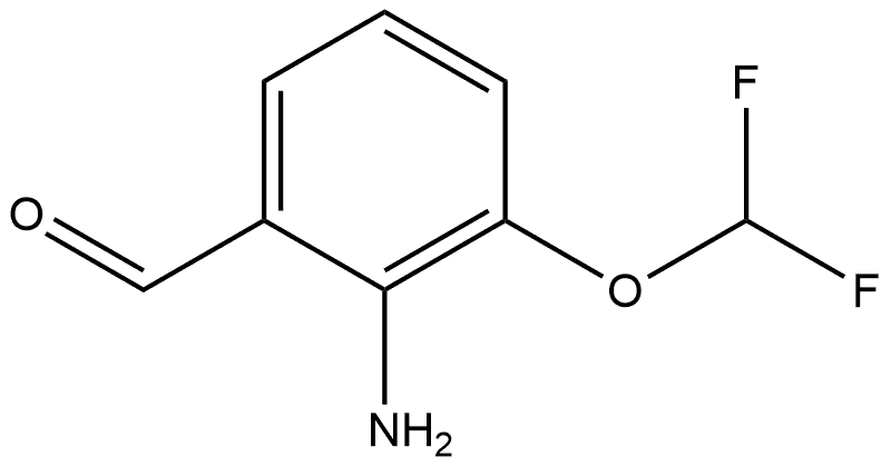 2-amino-3-(difluoromethoxy)benzaldehyde 结构式
