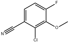 2-氯-4-氟-3-甲氧基苯甲腈 结构式