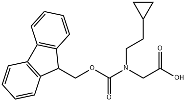 Glycine, N-(2-cyclopropylethyl)-N-[(9H-fluoren-9-ylmethoxy)carbonyl]- 结构式