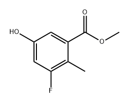 3-氟-5-羟基-2-甲基苯甲酸甲酯 结构式