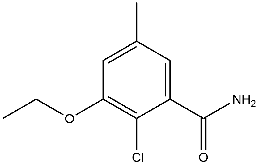 2-Chloro-3-ethoxy-5-methylbenzamide 结构式