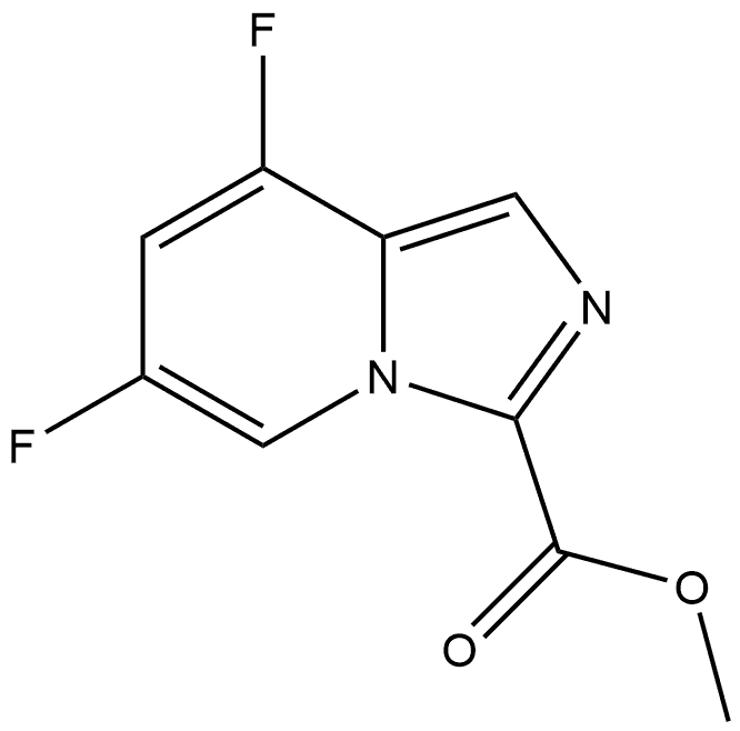 6,8-二氟咪唑并[1,5-A]吡啶-3-甲酸甲酯 结构式