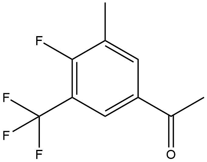 1-(4-fluoro-3-methyl-5-(trifluoromethyl)phenyl)ethan-1-one 结构式
