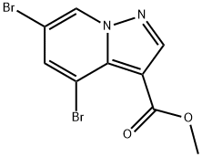 4,6-二溴吡唑并[1,5-A]吡啶-3-羧酸甲酯 结构式