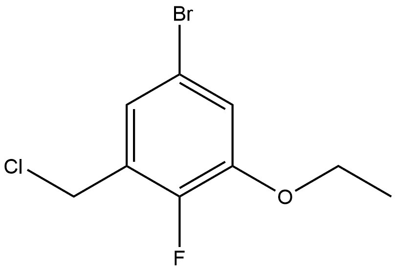 5-Bromo-1-(chloromethyl)-3-ethoxy-2-fluorobenzene 结构式