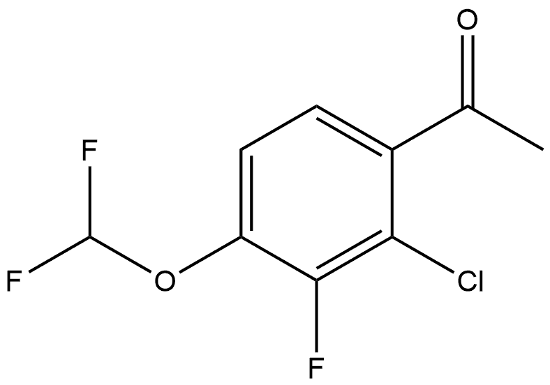 1-[2-Chloro-4-(difluoromethoxy)-3-fluorophenyl]ethanone 结构式