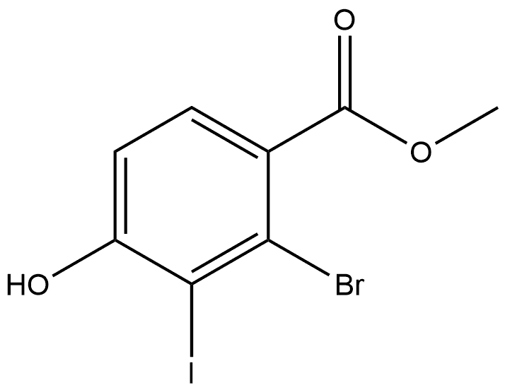 Methyl 2-bromo-4-hydroxy-3-iodobenzoate 结构式