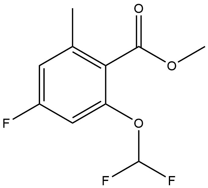Methyl 2-(difluoromethoxy)-4-fluoro-6-methylbenzoate 结构式