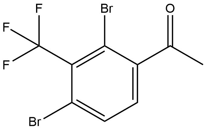 1-[2,4-Dibromo-3-(trifluoromethyl)phenyl]ethanone 结构式