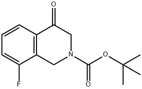 8-氟-4-氧代-3,4-二氢异喹啉-2(1H)-羧酸叔丁酯 结构式