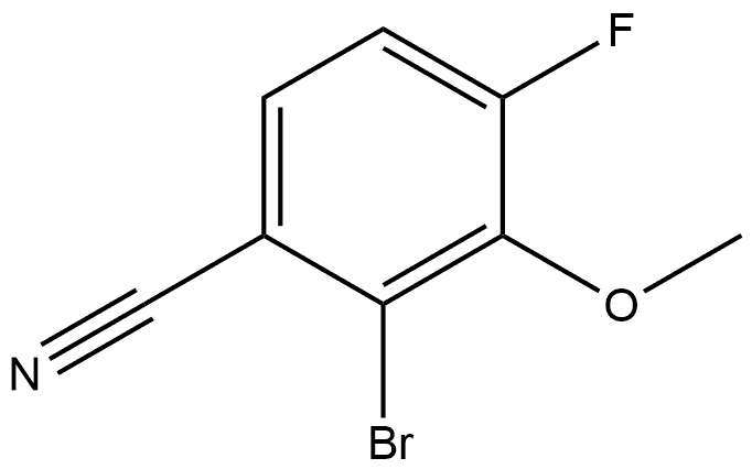 2-Bromo-4-fluoro-3-methoxybenzonitrile 结构式