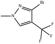 3-溴-1-甲基-4-(三氟甲基)-1H-吡唑 结构式